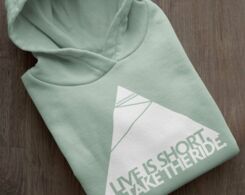 MQ LIVE IS SHORT TAKE THE RIDE - Organic Hoodie Unisex