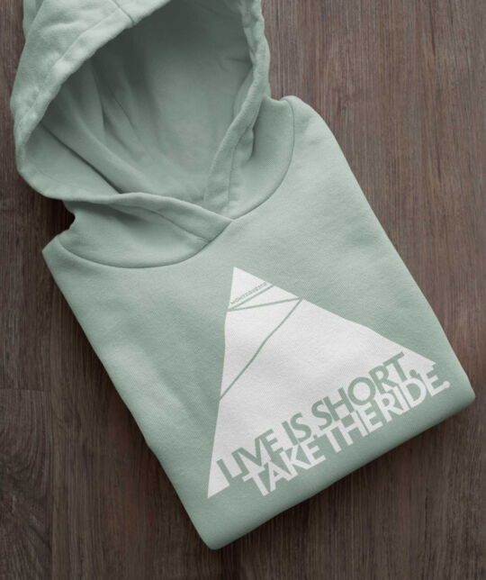 MQ LIVE IS SHORT TAKE THE RIDE - Organic Hoodie Unisex